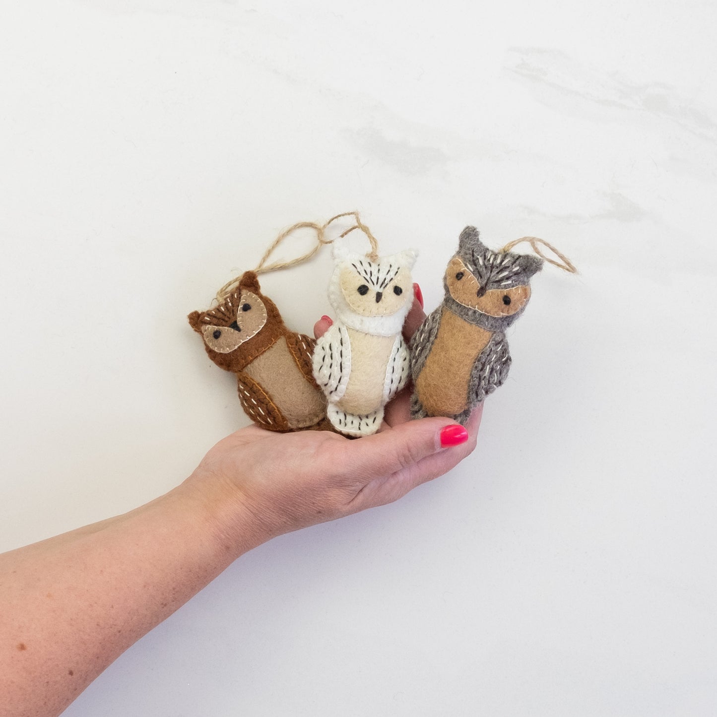 Ornament - Owl Natural, Assorted